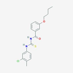 molecular formula C19H21ClN2O2S B313766 3-butoxy-N-[(3-chloro-4-methylphenyl)carbamothioyl]benzamide 