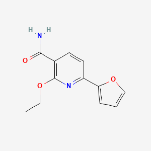 molecular formula C12H12N2O3 B3137662 2-Ethoxy-6-(furan-2-yl)pyridine-3-carboxamide CAS No. 439111-19-0