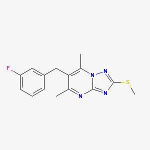 6-(3-Fluorobenzyl)-5,7-dimethyl-2-(methylsulfanyl)[1,2,4]triazolo[1,5-a]pyrimidine