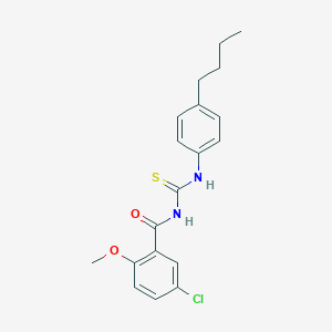 molecular formula C19H21ClN2O2S B313767 N-[(4-butylphenyl)carbamothioyl]-5-chloro-2-methoxybenzamide 