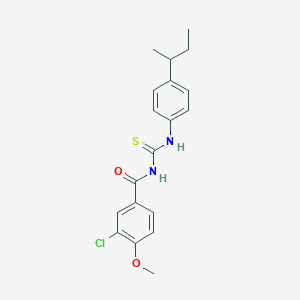 molecular formula C19H21ClN2O2S B313768 N-{[4-(butan-2-yl)phenyl]carbamothioyl}-3-chloro-4-methoxybenzamide 