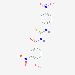 molecular formula C15H12N4O6S B313769 4-methoxy-3-nitro-N-[(4-nitrophenyl)carbamothioyl]benzamide 