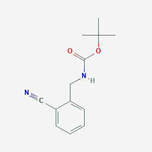molecular formula C13H16N2O2 B3137698 叔丁基 2-氰基苄基氨基甲酸酯 CAS No. 439118-51-1
