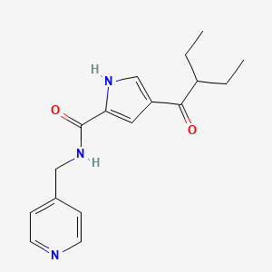 molecular formula C17H21N3O2 B3137701 4-(2-ethylbutanoyl)-N-(4-pyridinylmethyl)-1H-pyrrole-2-carboxamide CAS No. 439120-68-0