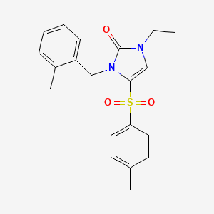 molecular formula C20H22N2O3S B3137704 1-ethyl-3-(2-methylbenzyl)-4-[(4-methylphenyl)sulfonyl]-1,3-dihydro-2H-imidazol-2-one CAS No. 439120-95-3