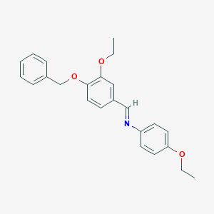 molecular formula C24H25NO3 B313771 N-[4-(benzyloxy)-3-ethoxybenzylidene]-N-(4-ethoxyphenyl)amine 