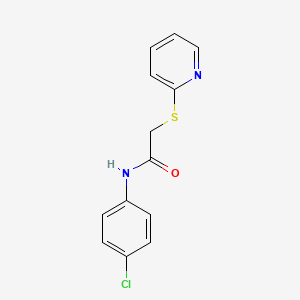 molecular formula C13H11ClN2OS B3137721 N-(4-chlorophenyl)-2-(pyridin-2-ylsulfanyl)acetamide CAS No. 439133-17-2