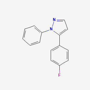 molecular formula C15H11FN2 B3137733 5-(4-氟苯基)-1-苯基-1H-吡唑 CAS No. 439289-13-1