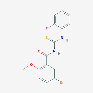 molecular formula C15H12BrFN2O2S B313774 5-bromo-N-[(2-fluorophenyl)carbamothioyl]-2-methoxybenzamide 