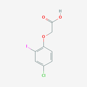 molecular formula C8H6ClIO3 B3137751 (4-氯-2-碘-苯氧基)-乙酸 CAS No. 439675-58-8