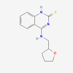 molecular formula C13H15N3OS B3137763 4-[(四氢呋喃-2-基甲基)氨基]喹唑啉-2(1H)-硫酮 CAS No. 440334-04-3