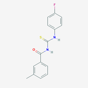 molecular formula C15H13FN2OS B313777 N-[(4-fluorophenyl)carbamothioyl]-3-methylbenzamide 