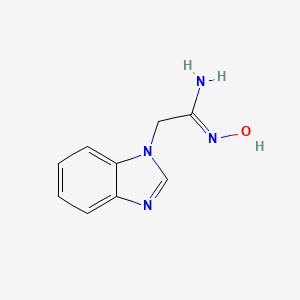 molecular formula C9H10N4O B3137770 (1Z)-2-(1H-benzimidazol-1-yl)-N'-hydroxyethanimidamide CAS No. 4404-31-3