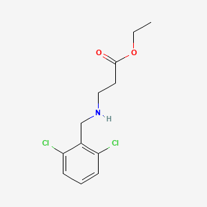 molecular formula C12H15Cl2NO2 B3137774 Ethyl 3-[(2,6-dichlorophenyl)methylamino]propanoate CAS No. 440647-29-0