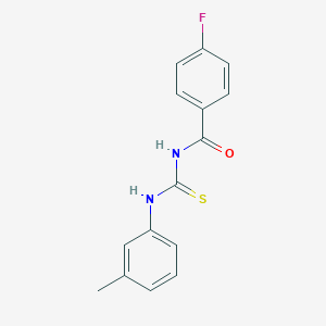 molecular formula C15H13FN2OS B313778 4-fluoro-N-[(3-methylphenyl)carbamothioyl]benzamide 