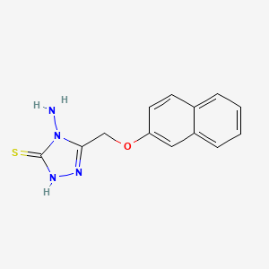 molecular formula C13H12N4OS B3137787 4-氨基-5-[(2-萘氧基)甲基]-4H-1,2,4-三唑-3-硫醇 CAS No. 4413-45-0