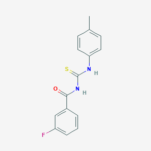 molecular formula C15H13FN2OS B313779 3-fluoro-N-[(4-methylphenyl)carbamothioyl]benzamide 