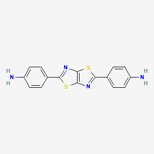 molecular formula C16H12N4S2 B3137805 4-(5-(4-Aminophenyl)(1,3)thiazolo(5,4-d)(1,3)thiazol-2-yl)phenylamine CAS No. 4416-79-9