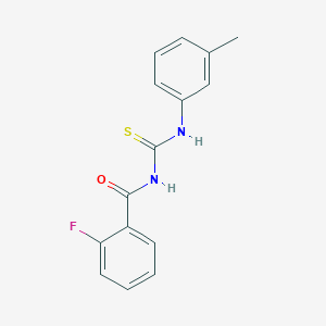 molecular formula C15H13FN2OS B313781 2-fluoro-N-[(3-methylphenyl)carbamothioyl]benzamide 