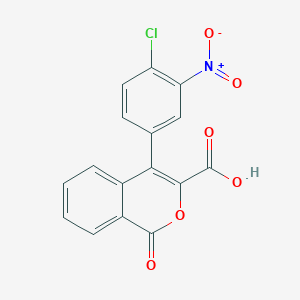 molecular formula C16H8ClNO6 B3137824 4-(4-Chloro-3-nitrophenyl)-1-oxo-1H-isochromene-3-carboxylic acid CAS No. 442531-35-3