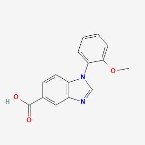 molecular formula C15H12N2O3 B3137837 1-(2-甲氧基苯基)-1H-苯并[d]咪唑-5-羧酸 CAS No. 442531-57-9