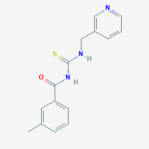 molecular formula C15H15N3OS B313784 3-methyl-N-[(pyridin-3-ylmethyl)carbamothioyl]benzamide 