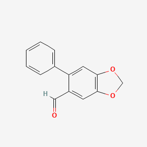 molecular formula C14H10O3 B3137856 6-Phenyl-1,3-benzodioxole-5-carbaldehyde CAS No. 4432-95-5