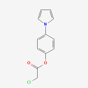 molecular formula C12H10ClNO2 B3137918 Chloro-acetic acid 4-pyrrol-1-yl-phenyl ester CAS No. 444113-18-2