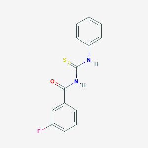 molecular formula C14H11FN2OS B313794 3-fluoro-N-(phenylcarbamothioyl)benzamide 