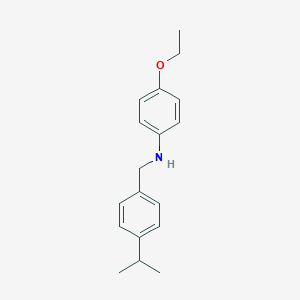 molecular formula C18H23NO B313795 4-ethoxy-N-[(4-propan-2-ylphenyl)methyl]aniline 