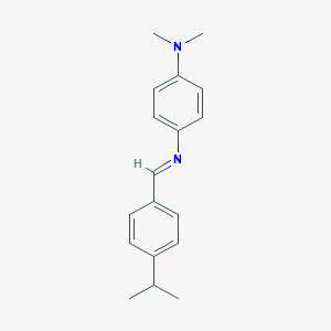 molecular formula C18H22N2 B313796 N-[4-(dimethylamino)phenyl]-N-(4-isopropylbenzylidene)amine 