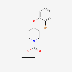 molecular formula C16H22BrNO3 B3137967 叔丁基4-(2-溴苯氧基)哌啶-1-羧酸酯 CAS No. 444605-55-4