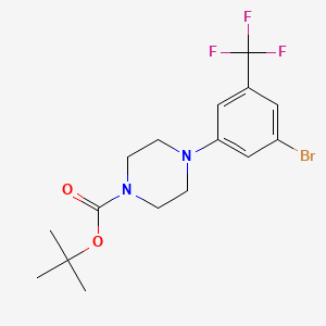 molecular formula C16H20BrF3N2O2 B3137970 Tert-butyl 4-(3-bromo-5-(trifluoromethyl)phenyl)piperazine-1-carboxylate CAS No. 444727-13-3
