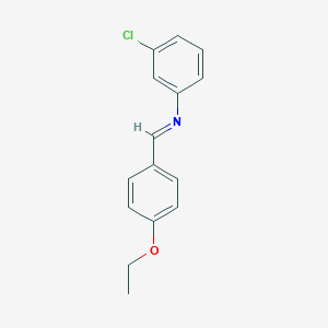 molecular formula C15H14ClNO B313799 N-(3-chlorophenyl)-N-(4-ethoxybenzylidene)amine 