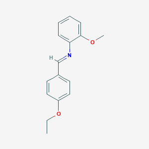 molecular formula C16H17NO2 B313800 N-(4-ethoxybenzylidene)-N-(2-methoxyphenyl)amine 