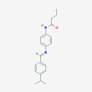 molecular formula C20H24N2O B313802 N-{4-[(4-isopropylbenzylidene)amino]phenyl}butanamide 