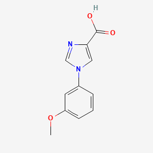 molecular formula C11H10N2O3 B3138044 1-(3-Methoxyphenyl)-1H-imidazole-4-carboxylic acid CAS No. 445302-35-2