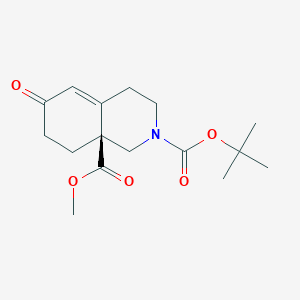 molecular formula C16H23NO5 B3138062 2-tert-butyl 8a-methyl (8aS)-6-oxo-1,2,3,4,6,7,8,8a-octahydroisoquinoline-2,8a-dicarboxylate CAS No. 445312-78-7