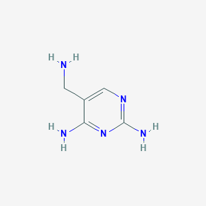molecular formula C5H9N5 B3138094 5-(Aminomethyl)pyrimidine-2,4-diamine CAS No. 4458-18-8