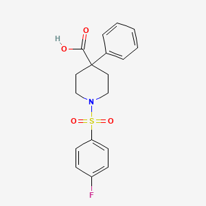 molecular formula C18H18FNO4S B3138096 1-[(4-Fluorophenyl)sulfonyl]-4-phenylpiperidine-4-carboxylic acid CAS No. 446029-84-1