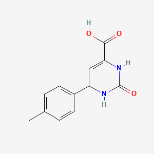 molecular formula C12H12N2O3 B3138110 6-(4-Methylphenyl)-2-oxo-1,2,3,6-tetrahydro-4-pyrimidinecarboxylic acid CAS No. 446275-91-8