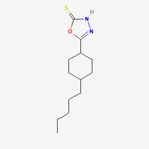 molecular formula C13H22N2OS B3138118 5-(4-戊基环己基)-1,3,4-恶二唑-2-基硫氢化物 CAS No. 446275-94-1