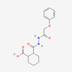molecular formula C16H20N2O5 B3138129 2-[[(2-phenoxyacetyl)amino]carbamoyl]cyclohexane-1-carboxylic Acid CAS No. 446844-42-4
