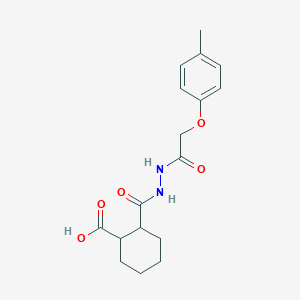 molecular formula C17H22N2O5 B3138130 2-[[[2-(4-methylphenoxy)acetyl]amino]carbamoyl]cyclohexane-1-carboxylic Acid CAS No. 446844-44-6