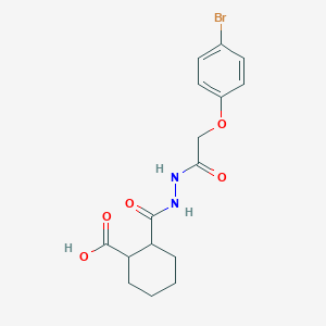 molecular formula C16H19BrN2O5 B3138133 2-[[[2-(4-Bromophenoxy)acetyl]amino]carbamoyl]cyclohexane-1-carboxylic acid CAS No. 446844-46-8