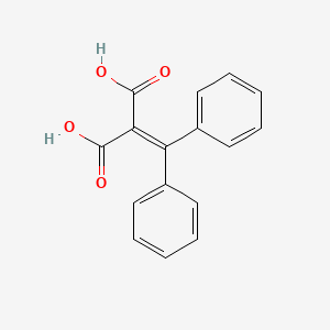 molecular formula C16H12O4 B3138143 2-Benzhydrylidenepropanedioic acid CAS No. 4472-94-0