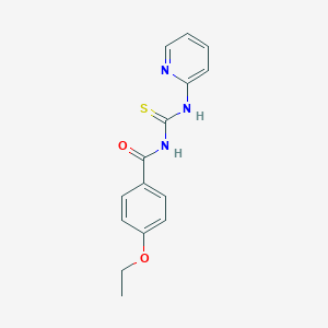 molecular formula C15H15N3O2S B313816 4-ethoxy-N-(pyridin-2-ylcarbamothioyl)benzamide 