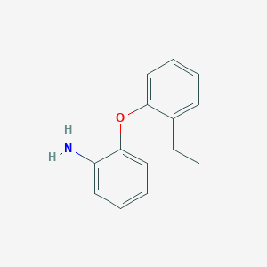 molecular formula C14H15NO B3138160 2-(2-乙基苯氧基)苯胺 CAS No. 4475-58-5