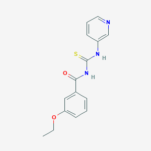 molecular formula C15H15N3O2S B313817 3-乙氧基-N-(吡啶-3-基氨基羰硫代)苯甲酰胺 
