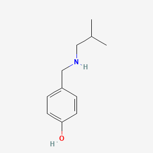 molecular formula C11H17NO B3138172 4-{[(2-Methylpropyl)amino]methyl}phenol CAS No. 448925-28-8